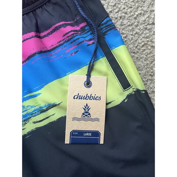 Chubbies Ultimate Sport Jogger The Living Colors Retro Mens L Black Multicolor - Picture 2 of 5